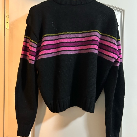 Farm Rio Wool Blend Sweater Yawanawa Black Pink - Picture 6 of 10